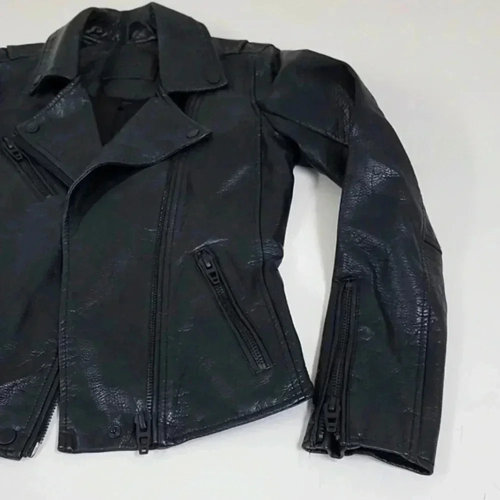 Blank NYC Womens Luxury Clothing Semi Fitted Vegan Leather Motorcycle J… - Picture 5 of 12